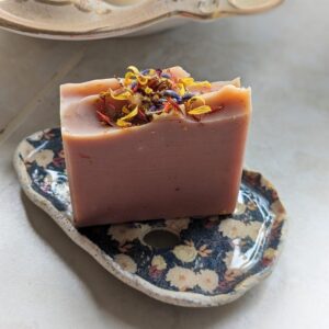 Summer Flowers Soap Dish - Beautiful one off organic design soap dish. Summer flower pattern.