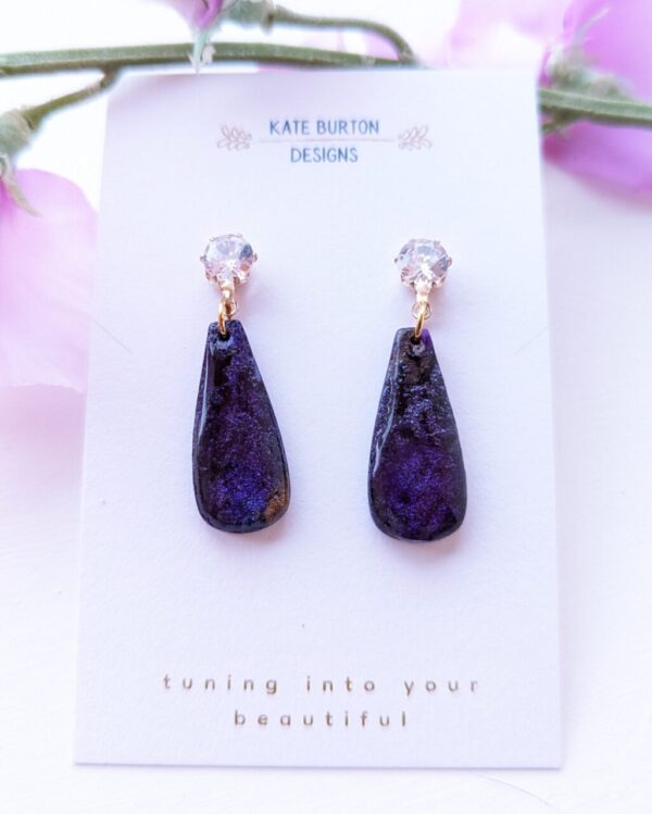 Purple crystal effect Earring Collection - Image 6