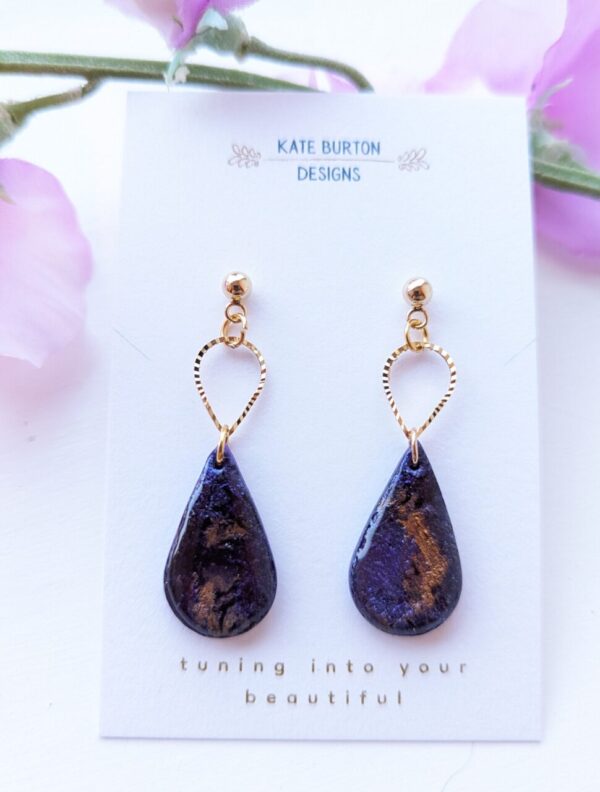 Purple crystal effect Earring Collection - Image 3