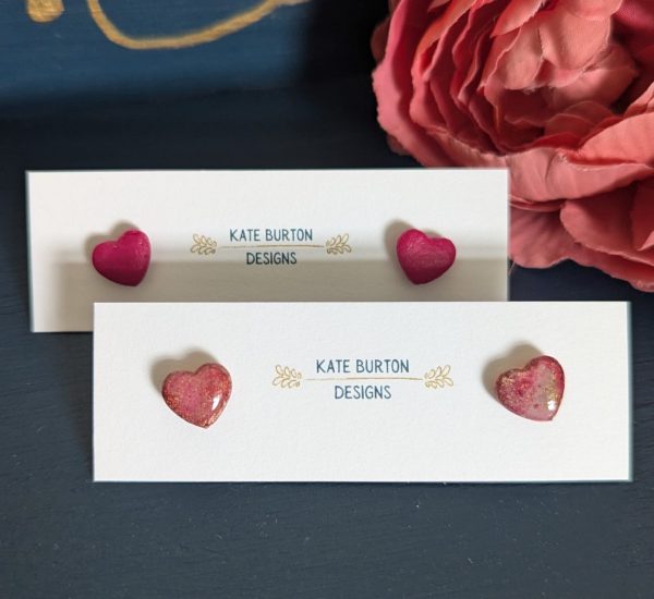 Pink Stone Effect Earrings collection - Image 2