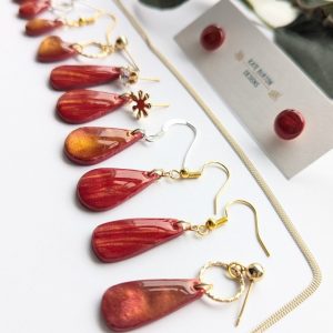 Red Sky Collection - gorgeous shimmering red drop earring collection