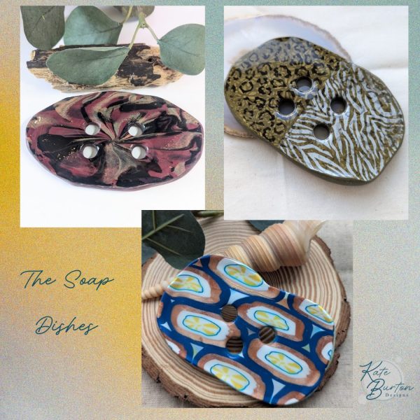 The Soap Dishes - various soap dishes using up leftover clay