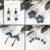 Dark Opals Collection - beautiful blue earrings with gold flecks to give a dark opal effect