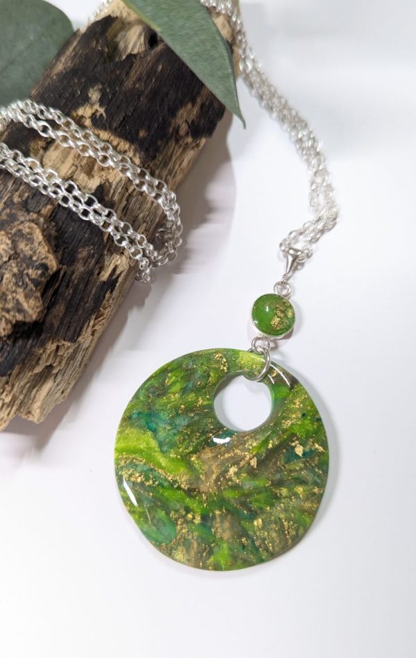Marble Green Statement Necklace - Image 3
