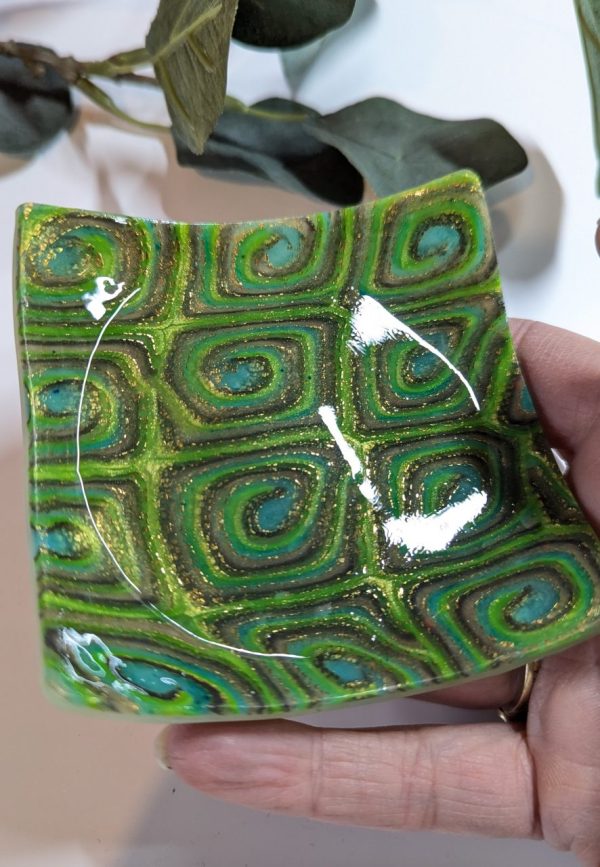 Spring Green Swirl Trinket Dish - Image 3