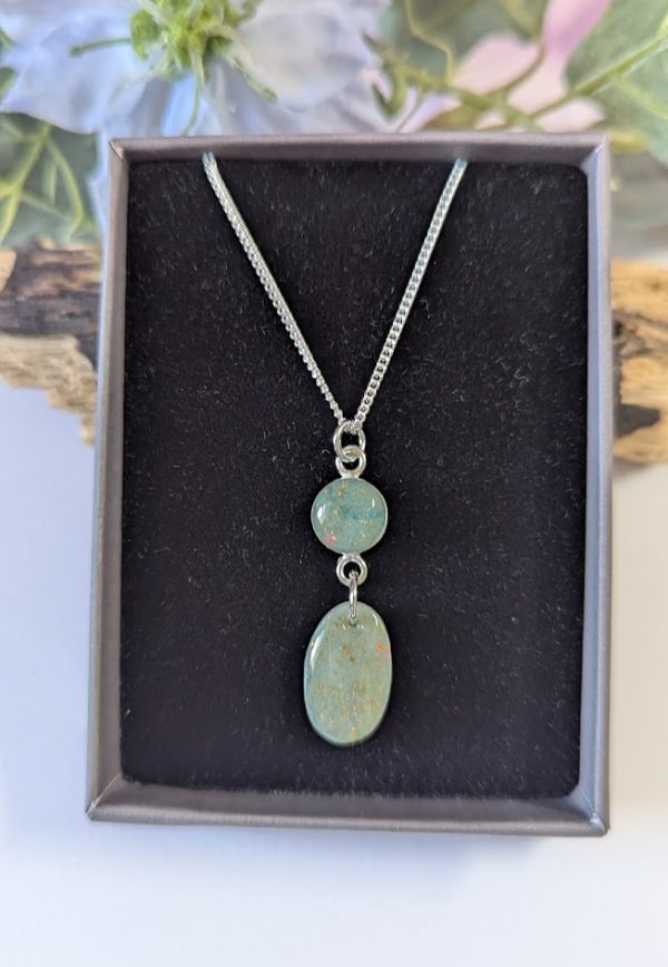 Light Opals Double Drop Necklace - Image 3