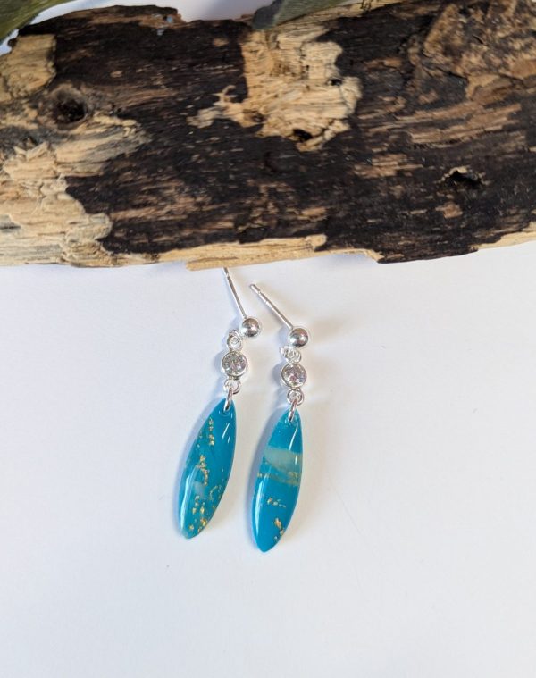 Turquoise Marble Earring collection sterling silver - Image 12