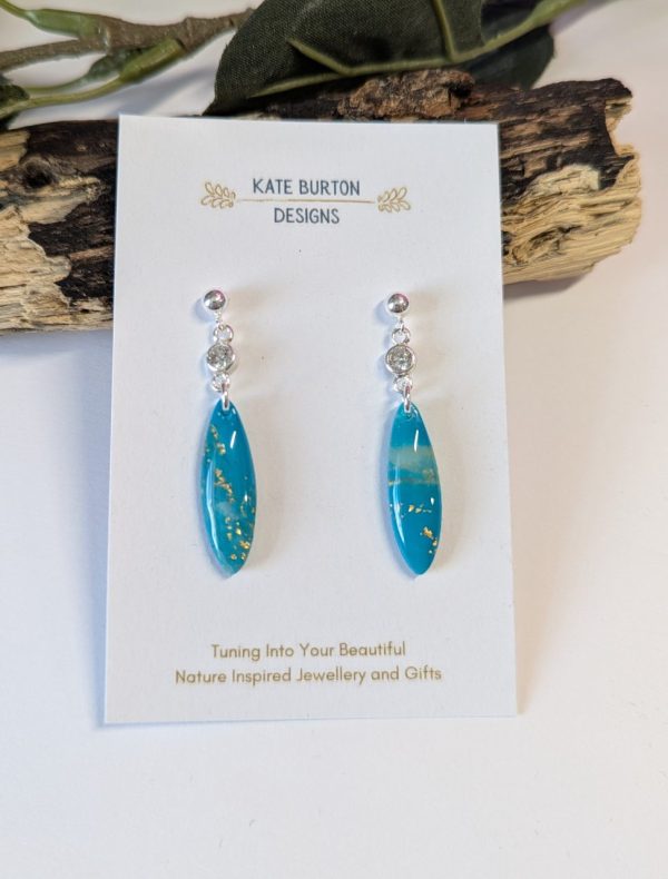 Turquoise Marble Earring collection sterling silver - Image 11