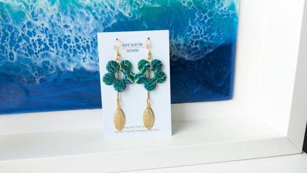 Coastal Escapes Dangly Earrings range - perfect coastal colours dangly earrings in various