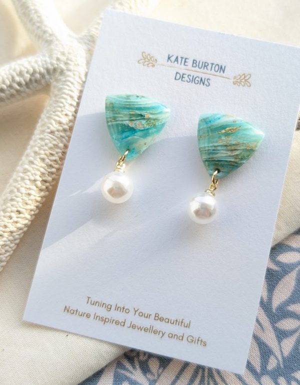 Mint Marble Earrings - Image 3
