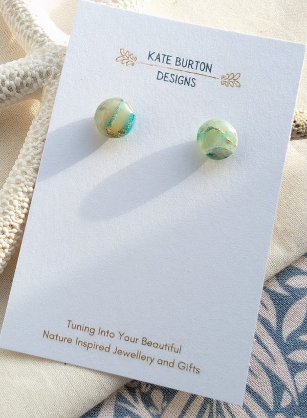 Mint Marble Earrings - Image 4
