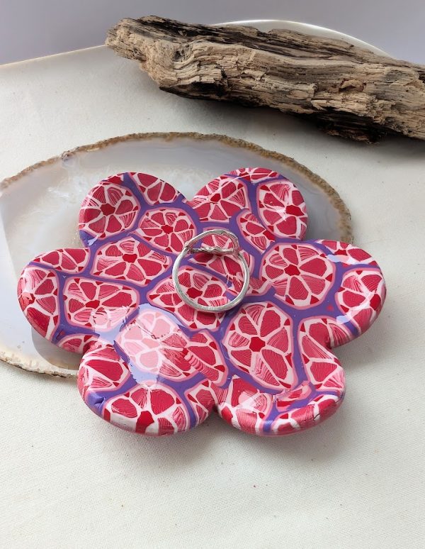 Pink Floral Trinket dish