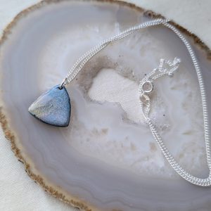 Opals Shield Pendant -opal effect pendant in the shape of a shield