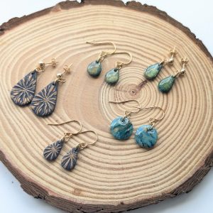 The Gold filled Collection - small selection of earrings using 14ct gold filled hooks and studs