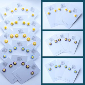 Daisy Studs - the cutest little daisy stud earrings in various colours